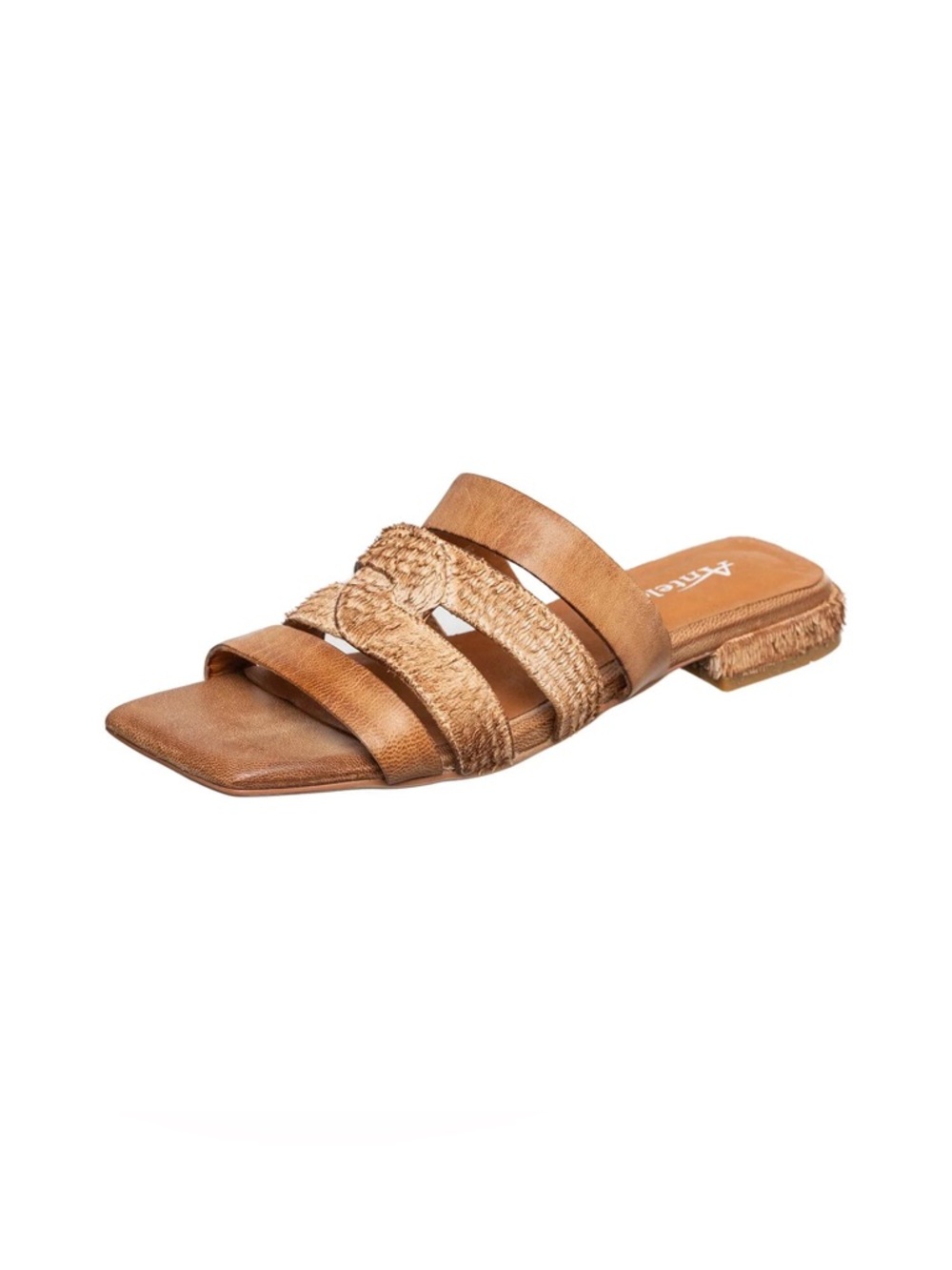 Antelope Adalyn Slide Sandals in ‘Taupe Leather’ Size EU 36 US 6